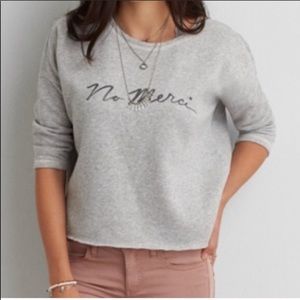 American Eagle oversized cropped sweatshirt (s12)